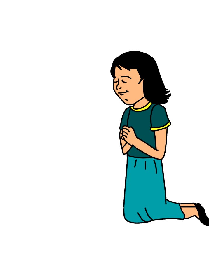 Religious woman praying