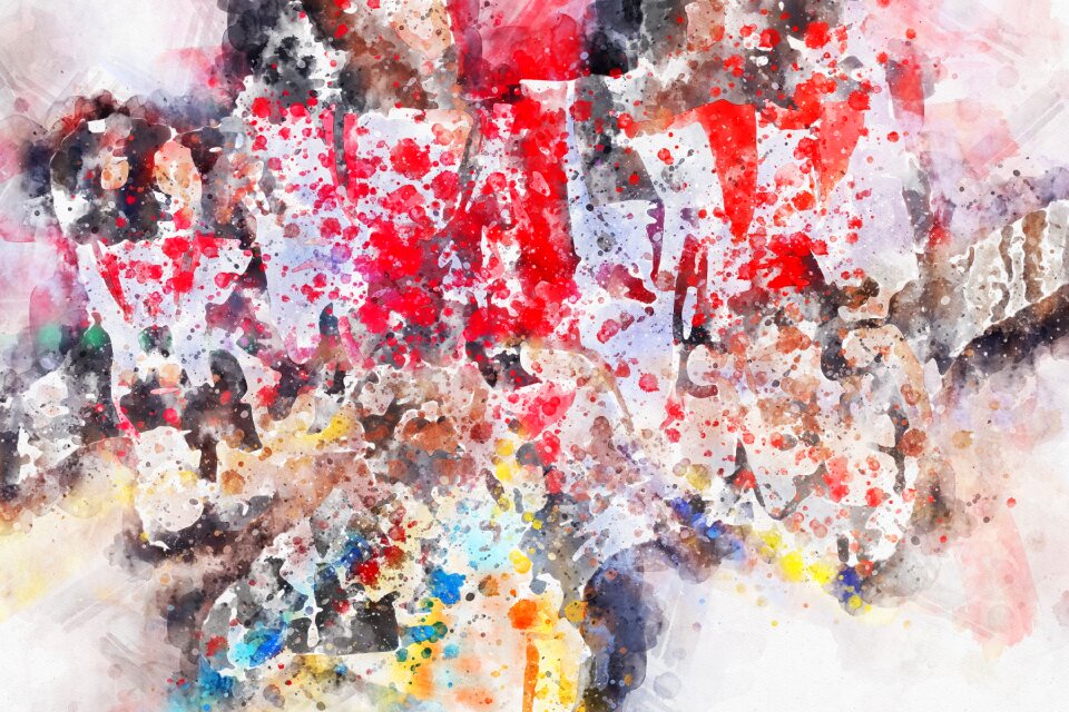 Watercolor vintage colorful
