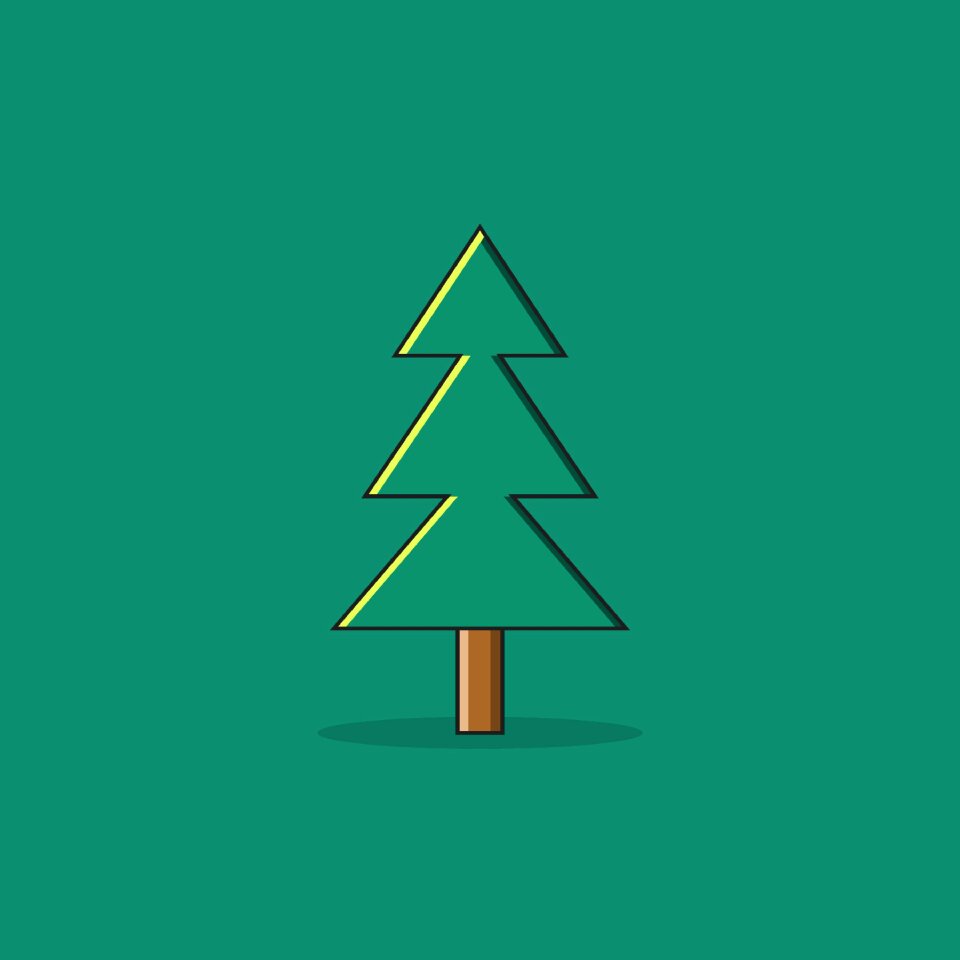 Icon christmas tree Free illustrations