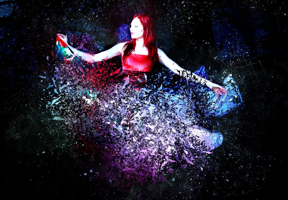 Splash dress art abstract