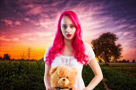 Fantasy hair portrait