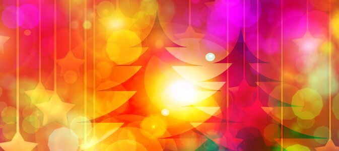 Tree decorations mountain blue
