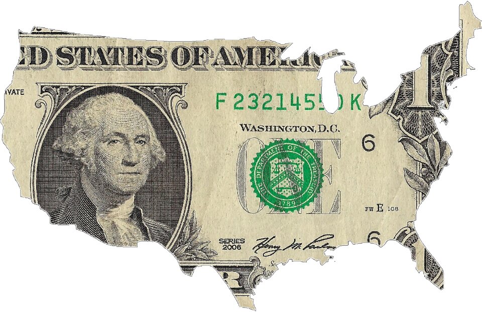 America money george washington