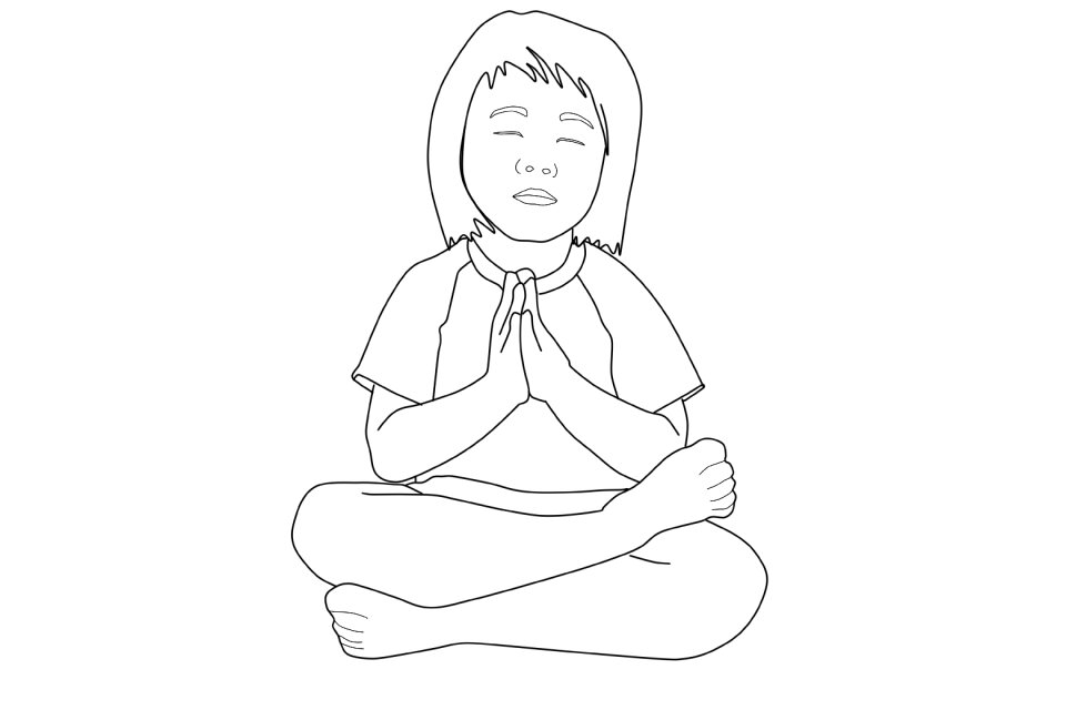 Coloring page religious Free illustrations