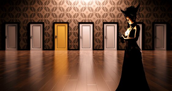 Wall floor woman