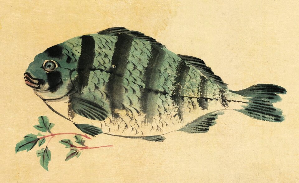 Antique old watercolour