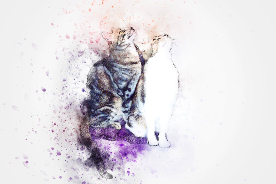 Abstract watercolor vintage