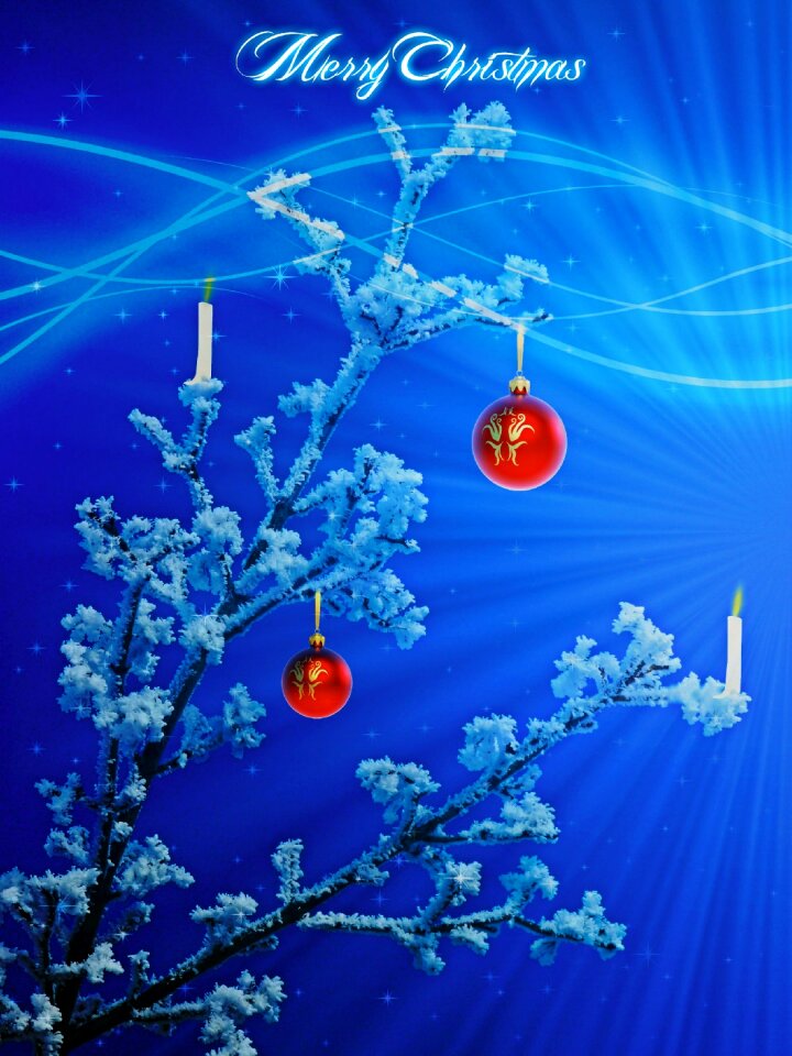 Christmas motif christmas card christbaumkugeln