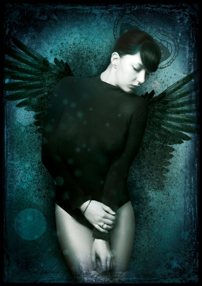 Angel beautiful woman face