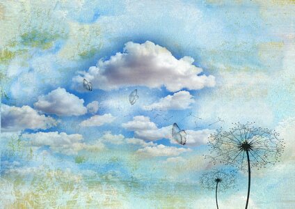 Clouds texture stationery