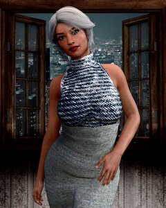 Pose urban female