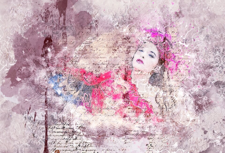 Wreath romantic art