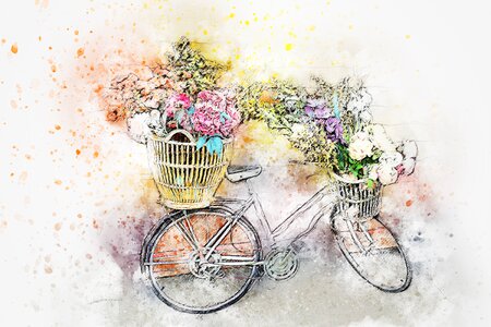 Abstract watercolor vintage