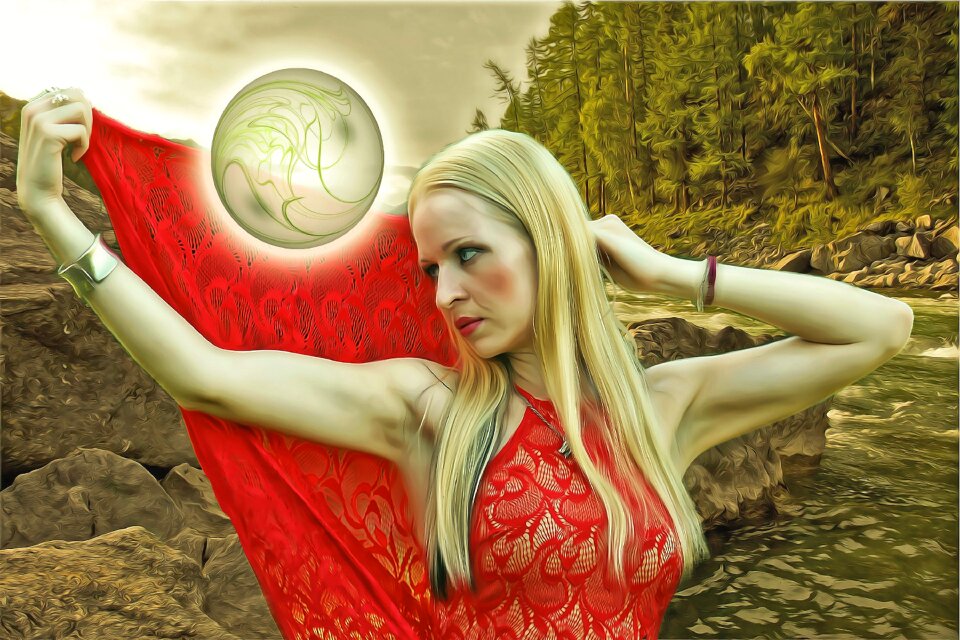 Fantasy moon magic orb