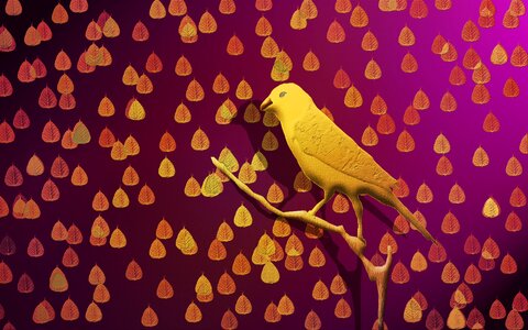 Golden color decoration pattern