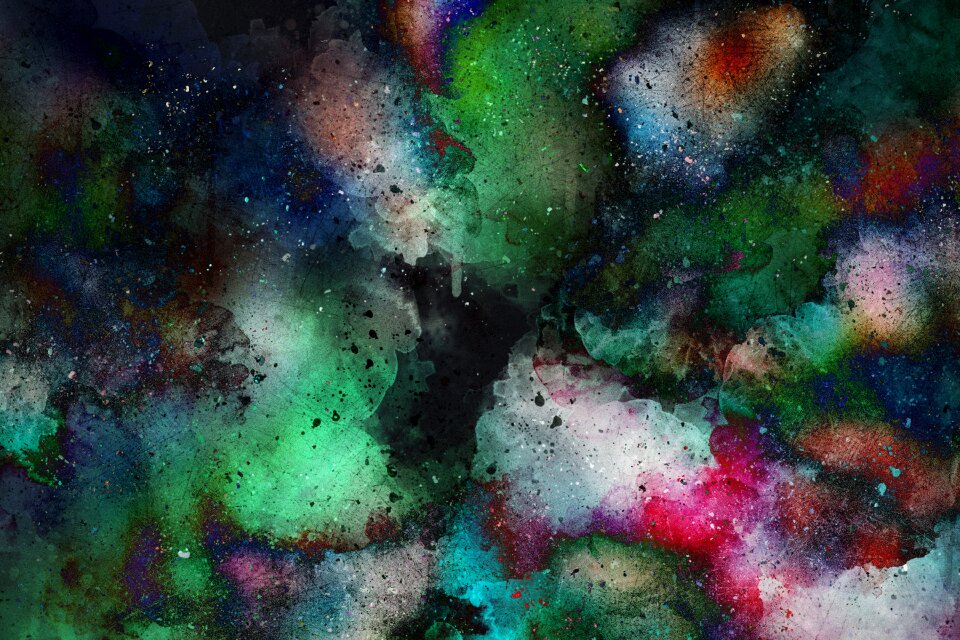 Watercolor vintage colorful