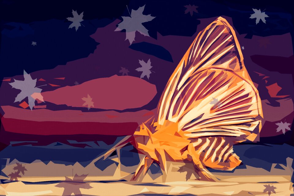 Falling leaves closeup Free illustrations