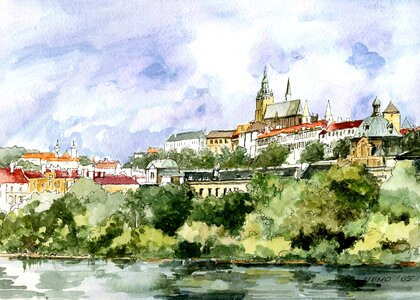 Prague panorama Free illustrations