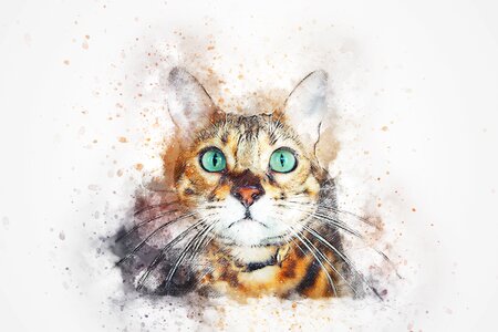 Abstract watercolor vintage