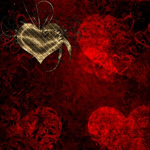 Gothic heart valentine's day