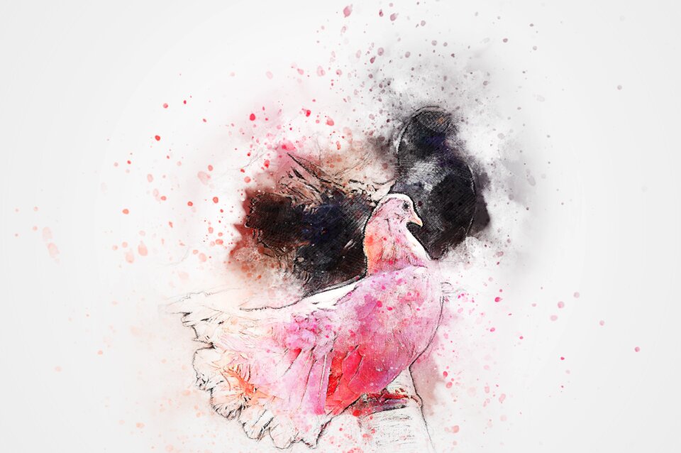 Abstract watercolor vintage