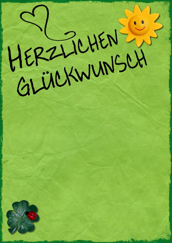 Green vintage congratulations