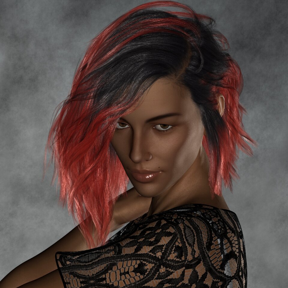 Female hair beauty