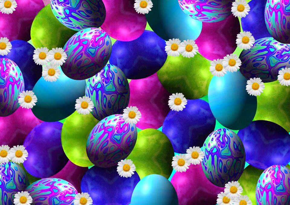 Easter egg painting colorful egg