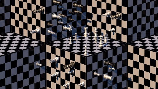 Chess pieces king lady