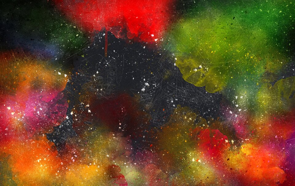 Watercolor vintage colorful