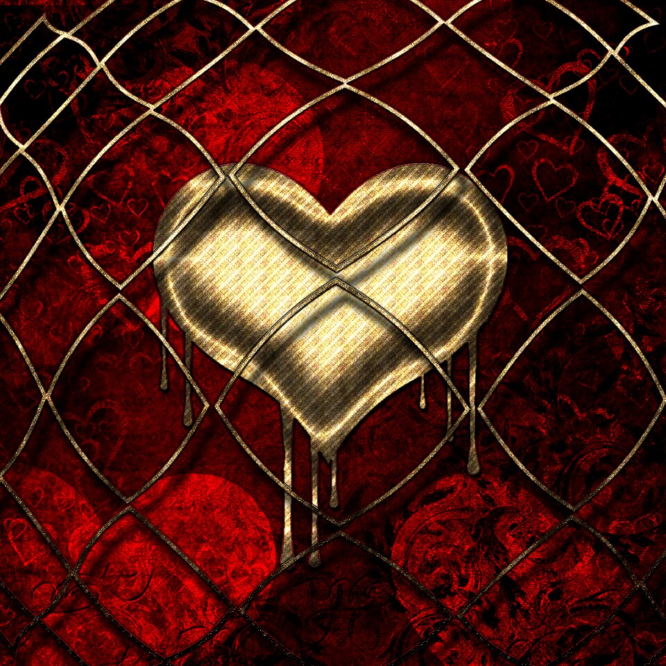 Gothic heart valentine's day