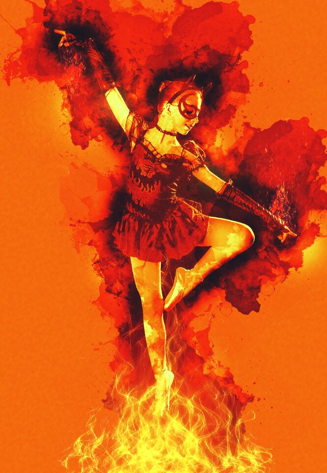 Young girl dancer