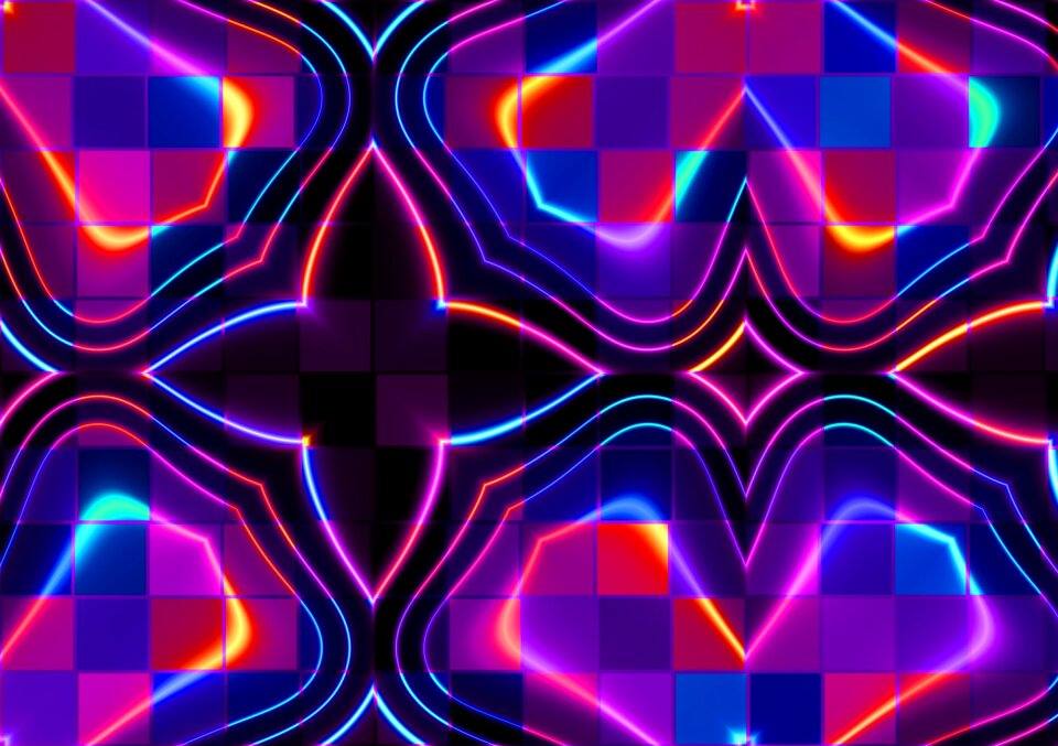 Shapes glow light