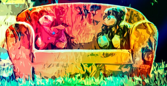 Sofa couple sitting