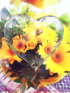 Heart flowers Free illustrations