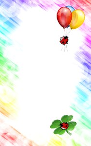 Balloon four leaf clover ladybug