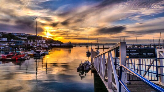 Sea boats scene