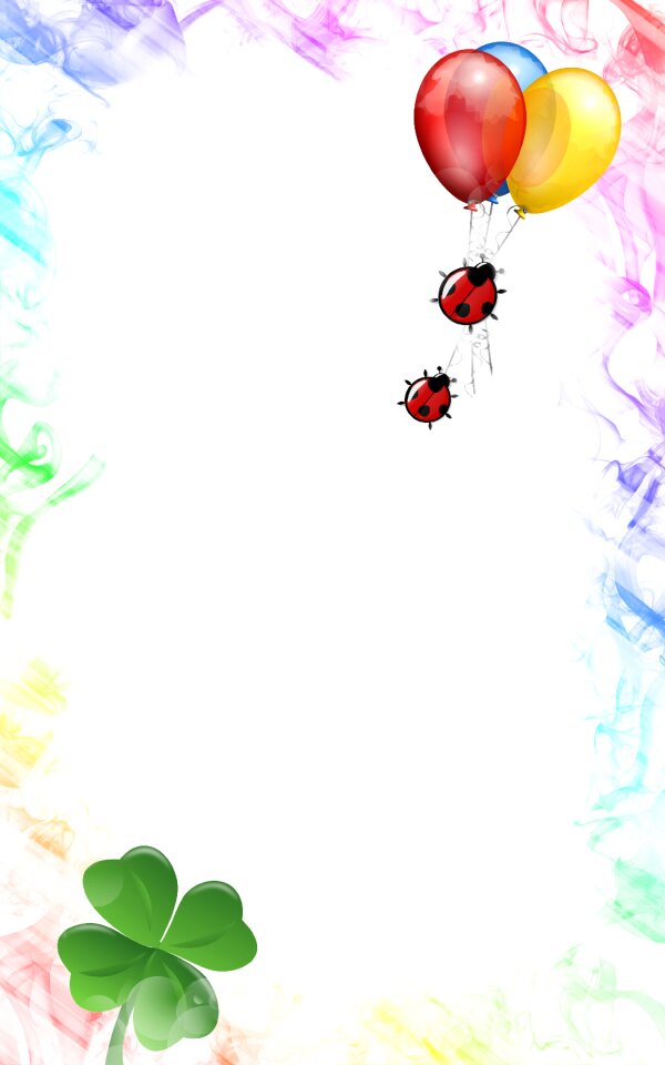 Balloon four leaf clover ladybug