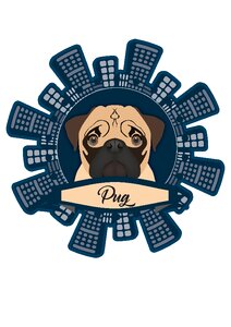 Cute pug Free illustrations