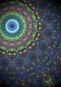 Flower fractal kaleidoscope