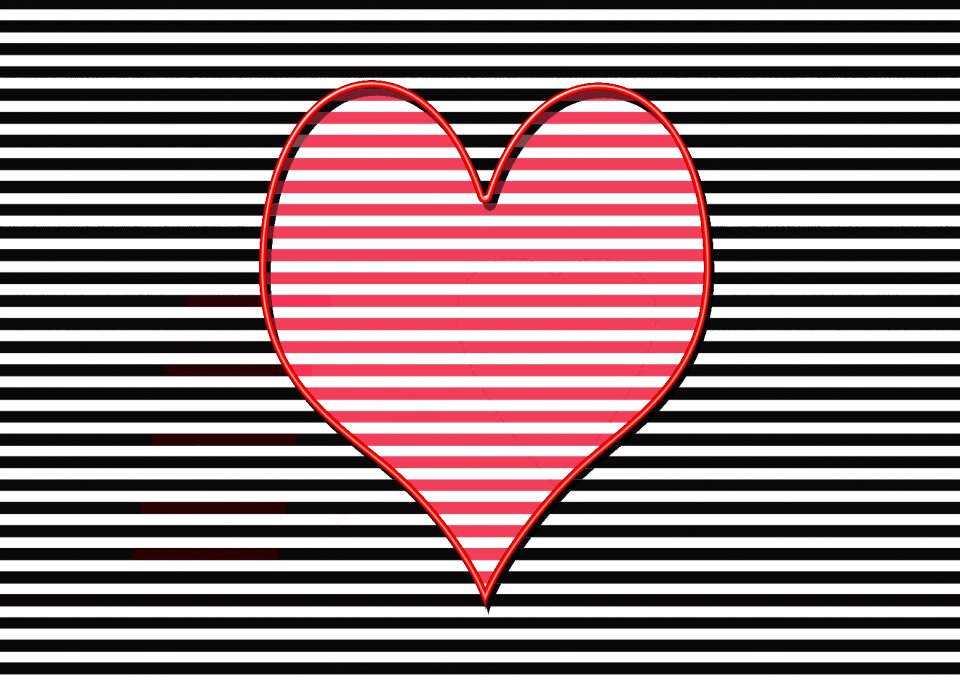 Striped graphic romance