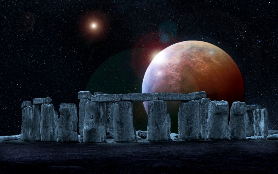 Stone circle night sky mysticism