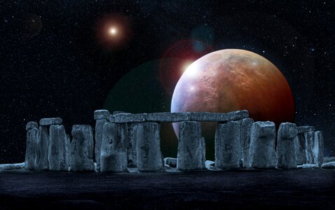Stone circle night sky mysticism