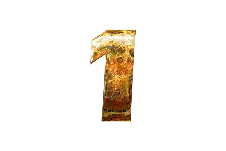 Digit golden glass
