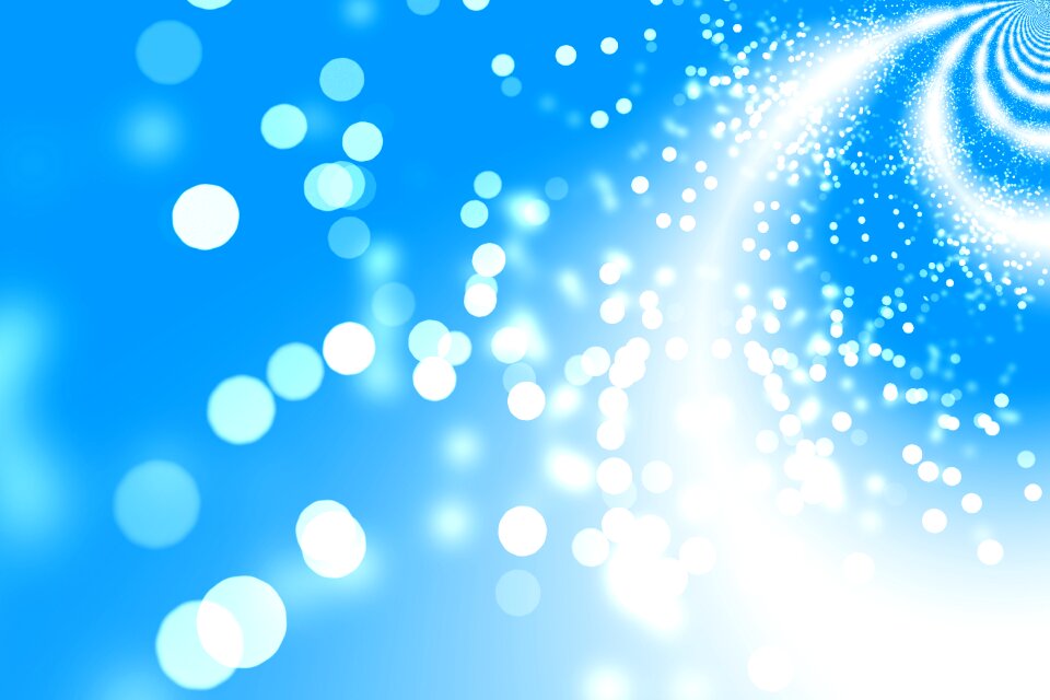 Bokeh lights snow