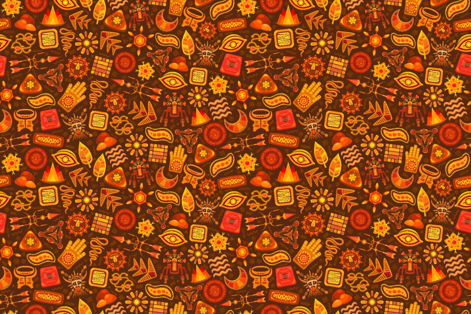 Tribal earthy shapes