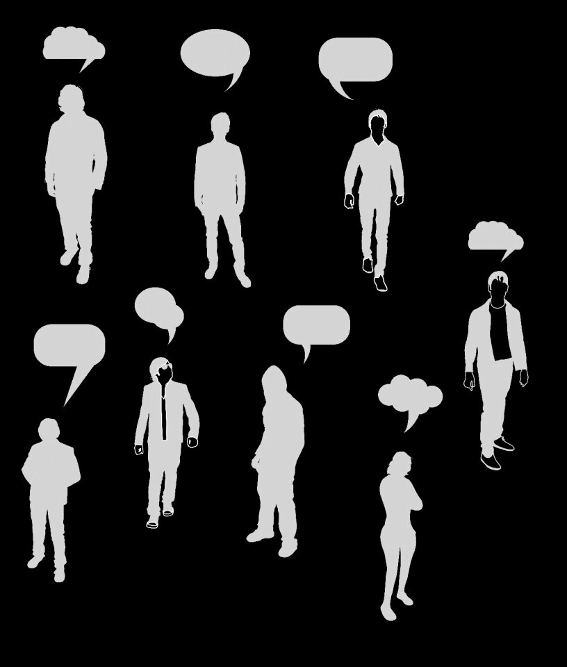 Crowd bubble captions