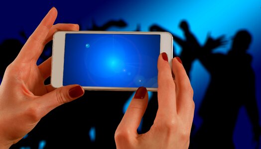 Smartphone hands mobile phone