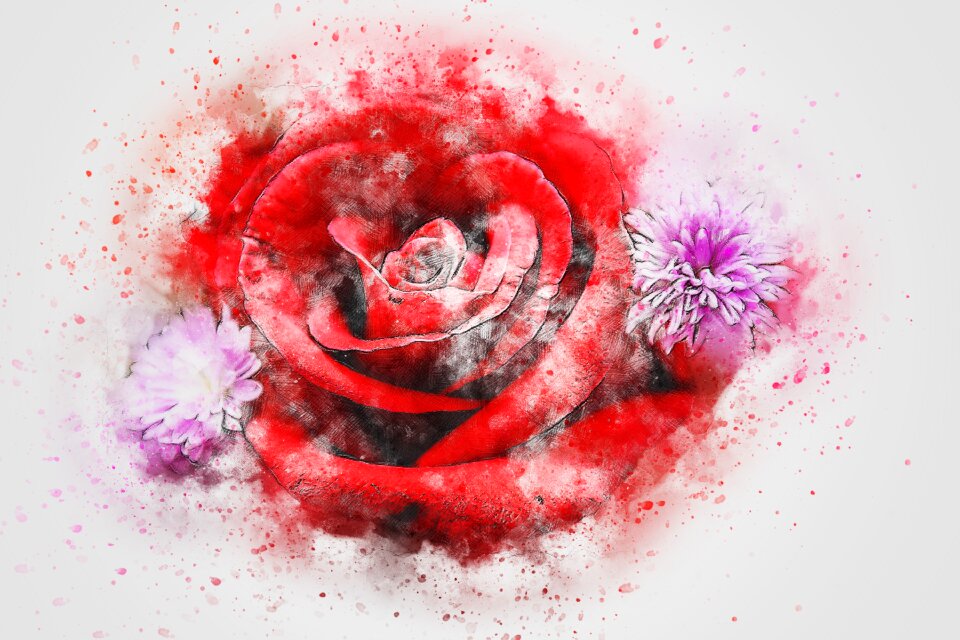 Nature abstract watercolor