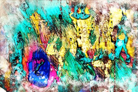 Watercolor vintage colorful